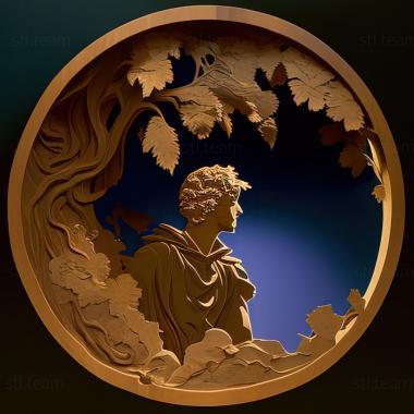 3D model Maxfield Parrish American artist (STL)